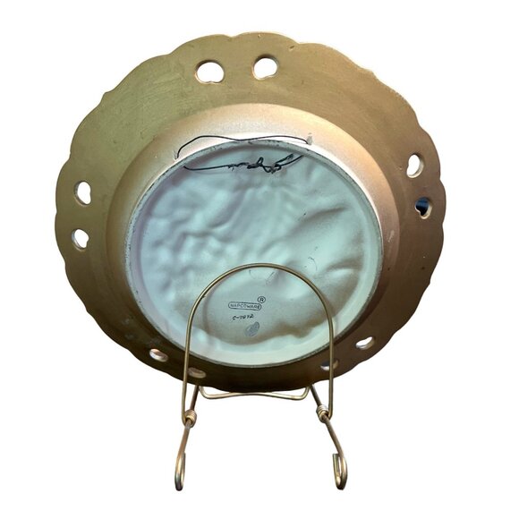 Napcoware Chalkware Plate 3D Fruit with Plate Stand Japan 1950s C7092 - Picture 2 of 5